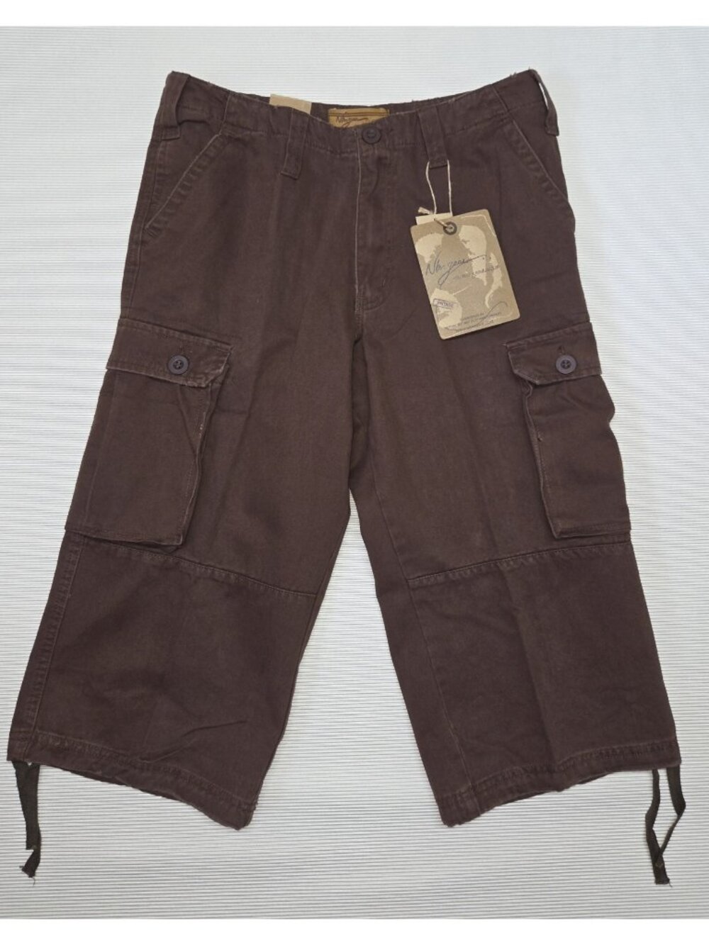 Vintage NBN Gear Men's Cargo Shorts Cotton Fit Below Knee Capri Cargo Pants 32